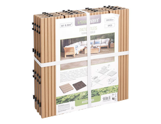 Tile for Garden Flooring 30x30cm 4 Pieces