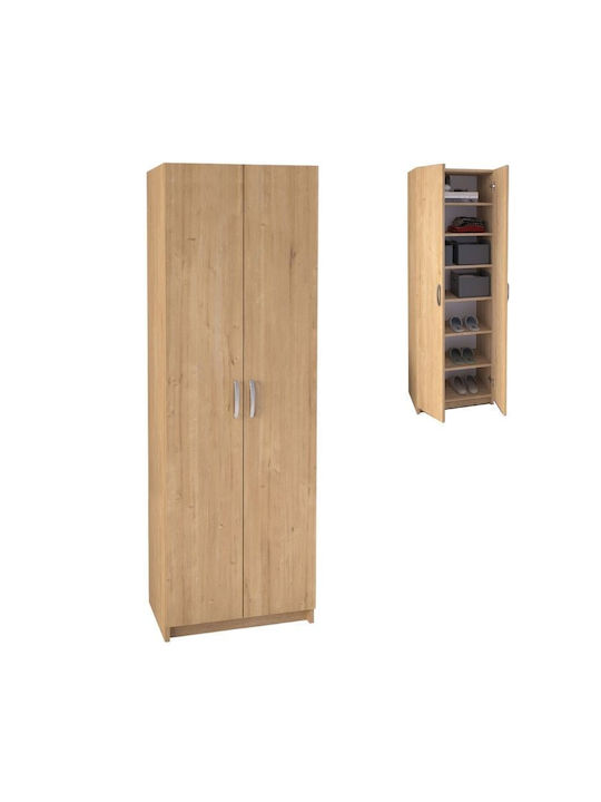 Double Door Wardrobe Renso Sapphire Oak 59.8x37.8x178.5cm