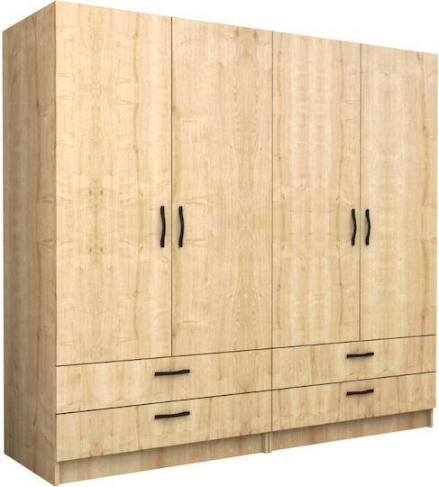 Four Door Victoria 200x60x181cm Natural Beech