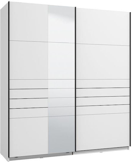 Двойна врата Плъзгащи се с огледало 200 Og 195x61x217см White Color Двойна врата Плъзгащи се с огледало 200 Og 195x61x217см White Color