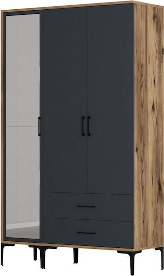 Τετράφυλλη Ντουλάπα 120x47x201cm Τετράφυλλη Ντουλάπα 120x47x201cm