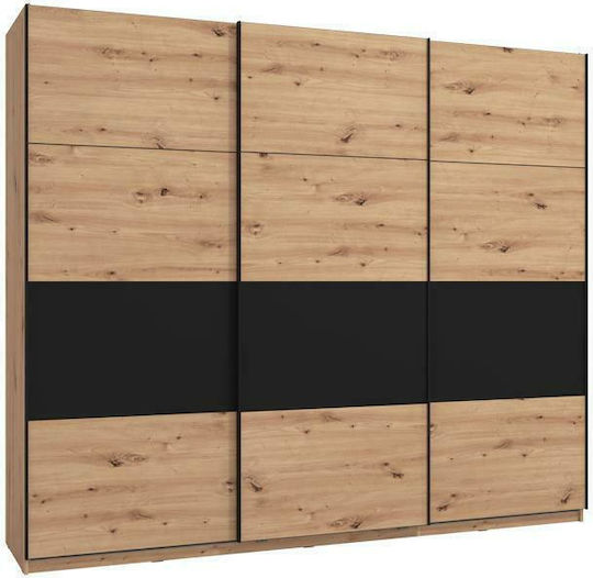 Ușă triplă Glisare Sardinia 262.5x65.5x224cm 270 Artisan Oak / Black Ușă triplă Glisare Sardinia 262.5x65.5x224cm 270 Artisan Oak / Black