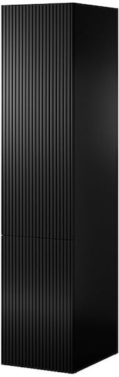 Ușă simplă cu Oglindă Pafos 45x55.5x198.5cm Black Matt