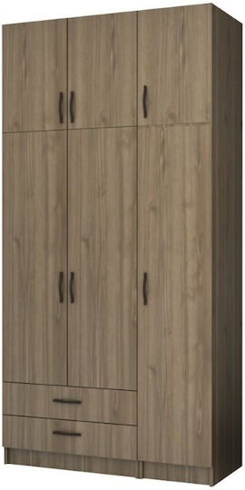 Тройна врата с таванско помещение Ricardo 120x51.8x240см Орех