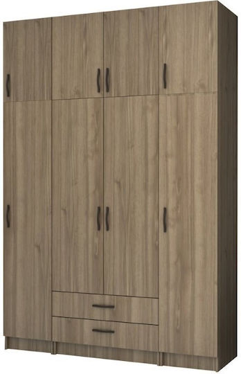 Vier Türen mit Dachboden Ricardo 160x51.8x240cm Walnut