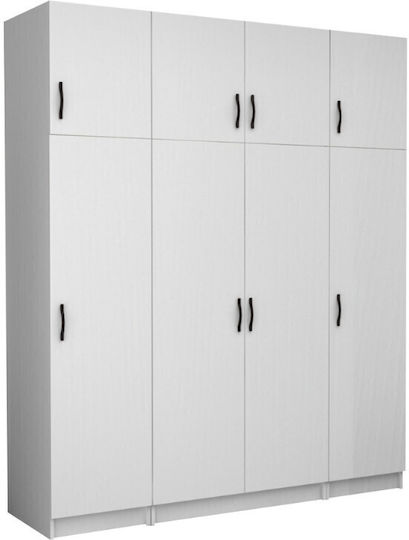 Vier Türen mit Dachboden Victoria 200x60x240cm White Vier Türen mit Dachboden Victoria 200x60x240cm White