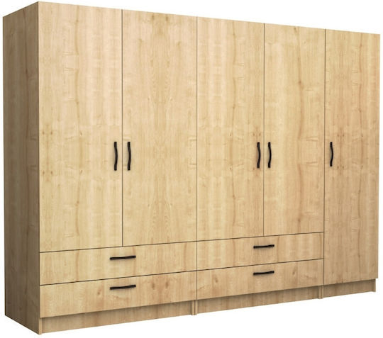 Five Door Victoria 250x60x181cm Natural Beech