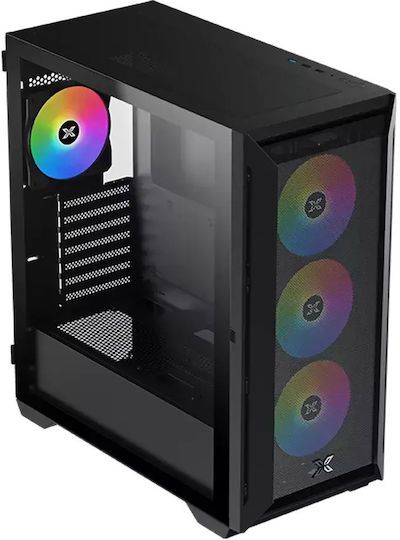 Xigmatek Master X II Pro Геймърско Midi Tower Компютърна Кутия с RGB Осветление Черна