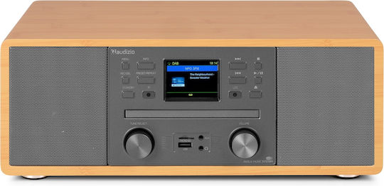 Audizio Ηχοσύστημα 2.0 Avola 102.291 με CD Player, WiFi και Bluetooth Καφέ