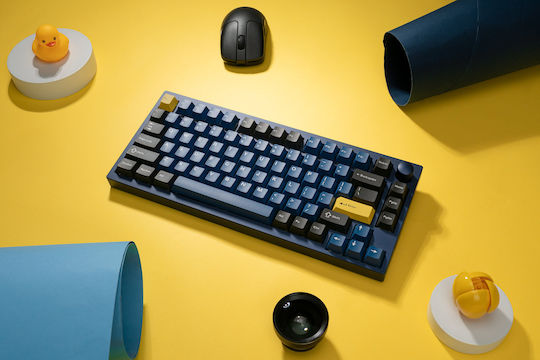 Keychron Lemokey P1 QMK/VIA P1P-O1 Gaming Technisches Tastatur 75% mit Keychron Super Red Schaltern und RGB-Beleuchtung Englisch (US) Blau