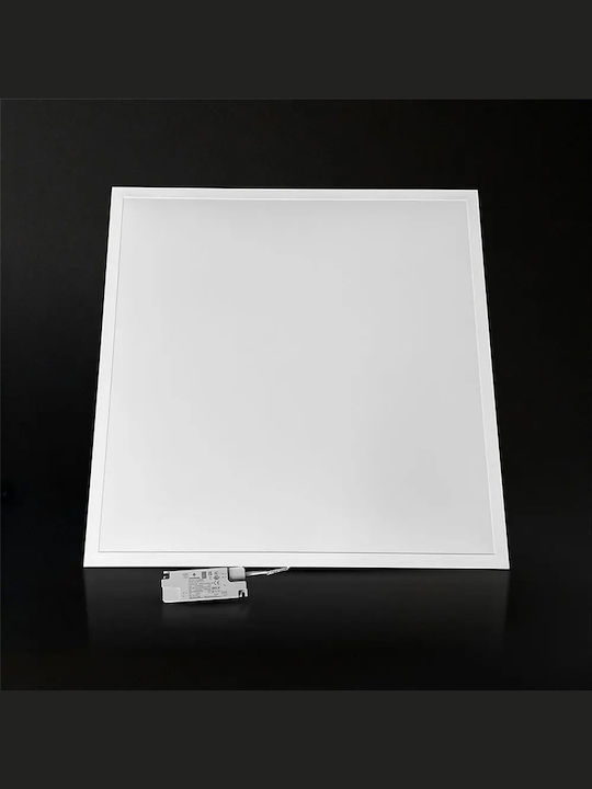 V-TAC Τετράγωνο Χωνευτό LED Panel 40W με Φυσικό Λευκό Φως 4000K 60x60εκ.