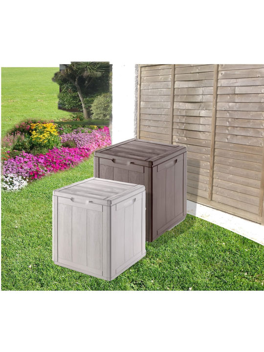 Gensini Outdoor Storage Chest Plastic 90l Brown L43xW44xH51cm