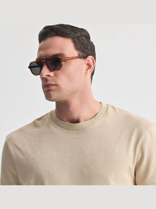Faos Men's Sunglasses with Brown Tartaruga Frame and Brown Lens