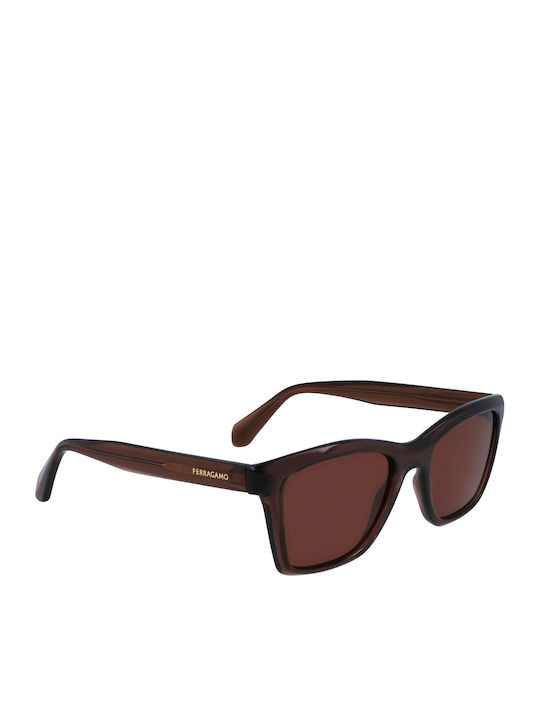 Salvatore Ferragamo Unisex Γυαλιά Ηλίου με Καφέ Σκελετό και Καφέ Φακό SF2001S 232