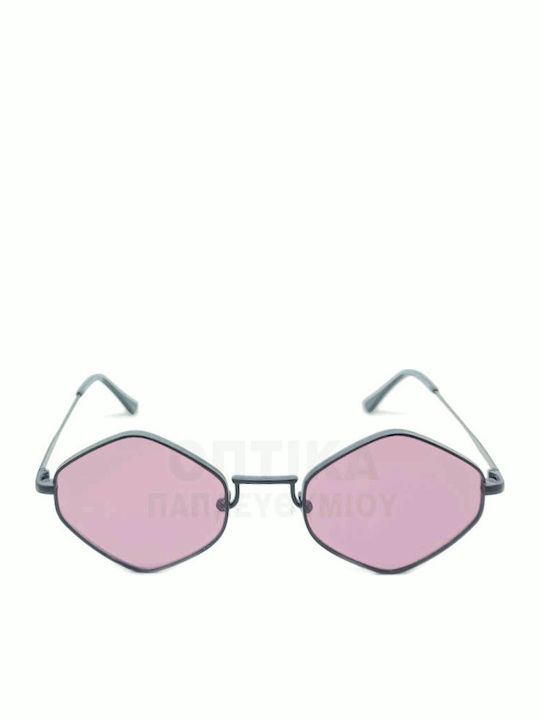 The Glass of Brixton Men's Sunglasses With Black Metallic Frame And Pink Lens BS287 00