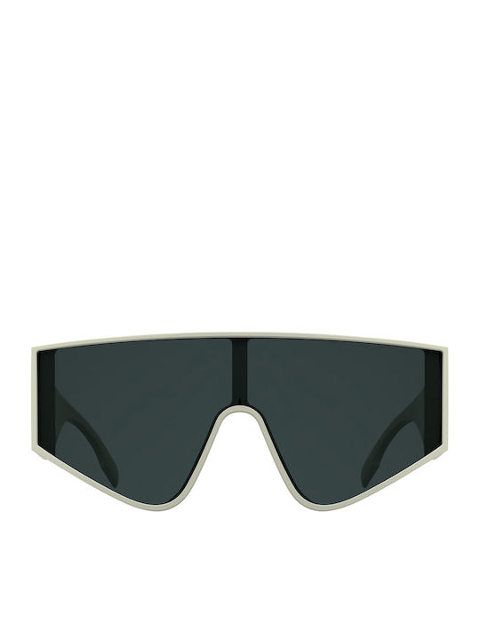 Karl Lagerfeld Unisex Sunglasses with White Frame and Blue Lens