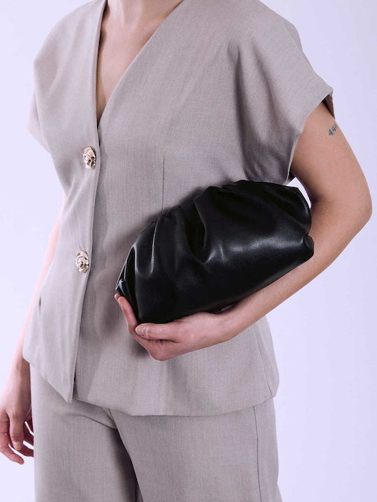 Celestino Women's Clutch Bag Artificial Leather Gathered Black