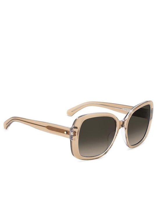 Kate Spade Unisex Ochelari De Soare Cu Ramă Bej Din Plastic Și Lentile Bej Degrade KS-WENONA-2/G/S-2T3