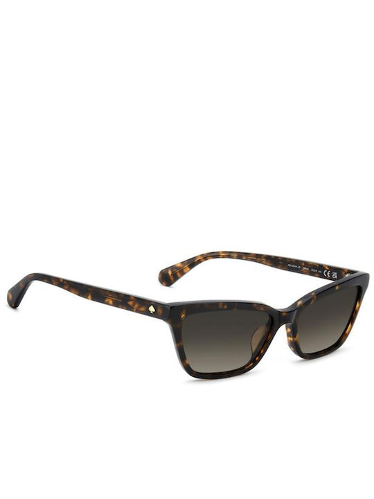 Kate Spade Unisex Ochelari De Soare Cu Ramă Din Plastic Maro Tortoise Și Lentile Maro Degrade KS-AISHA-2/S-086