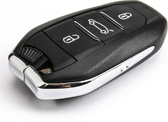 Autoschlüsselhülle mit Schlüsselblatt mit 3 Tasten für Citroen / Peugeot