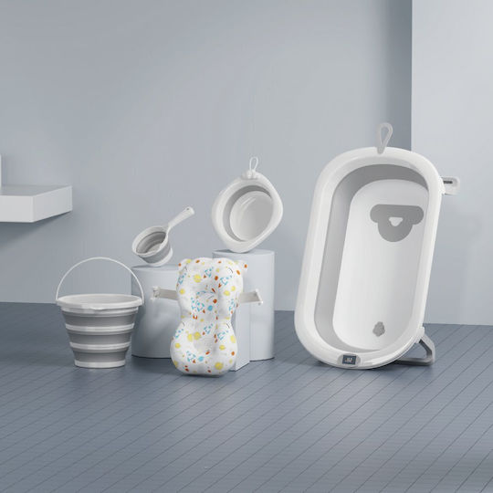 Little Mom Cadă Pliabilă pentru Bebeluși cu Termometru Gri