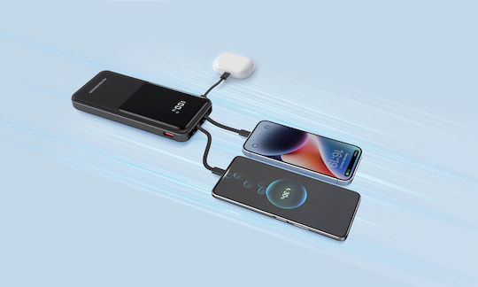Riversong Horizon 10 Pro Power Bank 10000mAh 22.5W με Θύρα USB-A και Θύρα USB-C Μαύρο