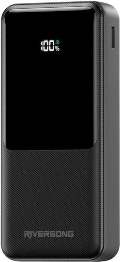 Riversong Horizon 30 Pro Power Bank 30000mAh 22.5W με Θύρα USB-A και Θύρα USB-C Μαύρο