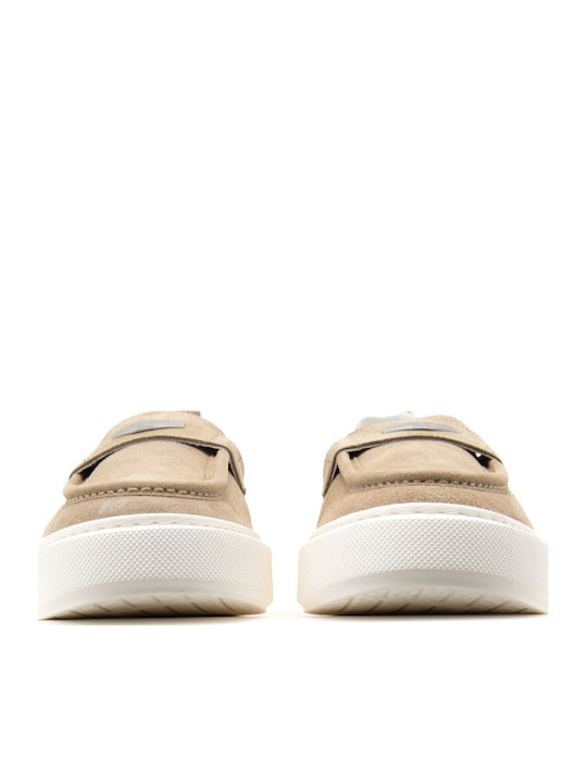 Suede Ανδρικά Loafers σε Μπεζ Χρώμα