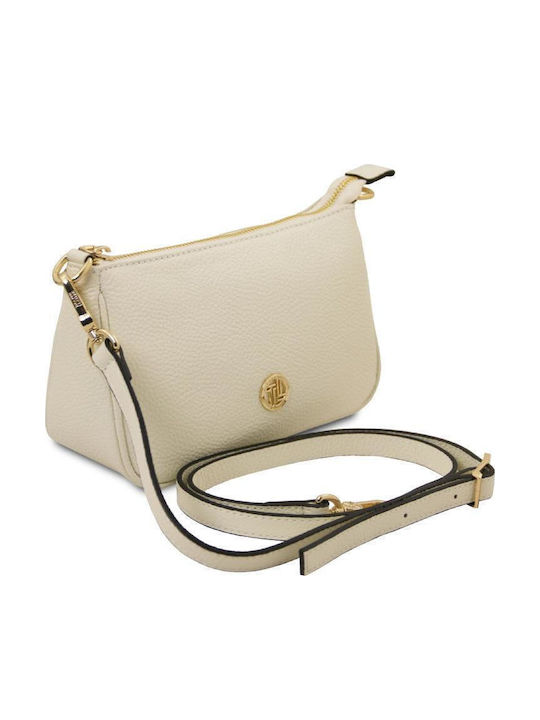 Leder Damen Clutch Beige