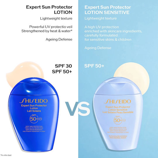 Shiseido Expert Sun Protector Водоустойчива Слънцезащитна Лосион За Лице SPF50+ 150ml