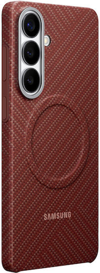 Samsung Back Cover Magnet Carbon Fibra Aramidă 0.8mm Roșu Galaxy S26+