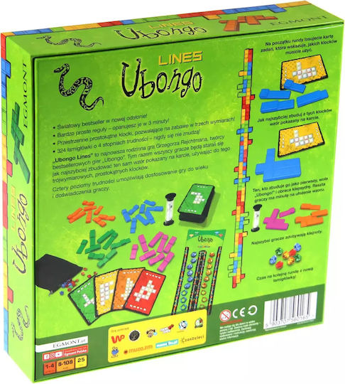 Board Game Ubongo Lines for 1-4 Players 8+ Years Old (PL) Egmont