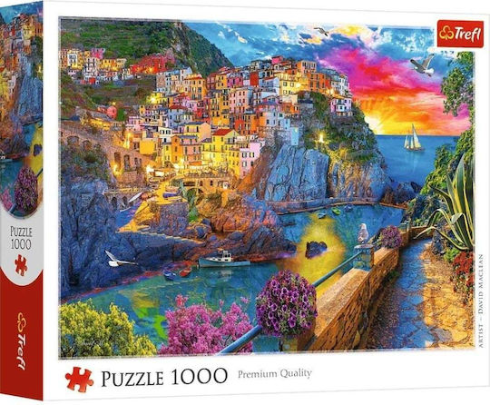 Plimbare de Seară în Cinque Terre Puzzle 2D 1000 Piese
