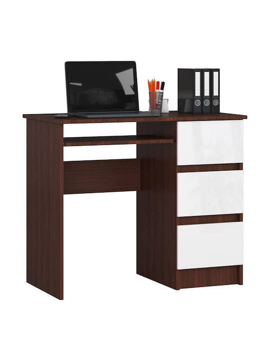 Birou de Calculatoare din Lemn Wenge Maro 90x50x77 cm