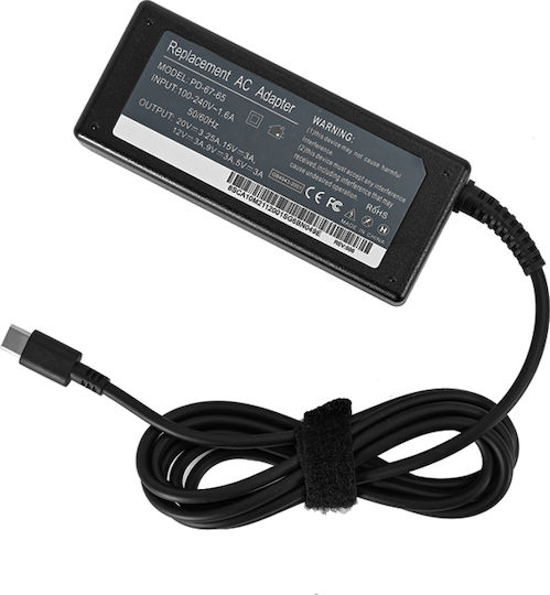Laptop Charger Usb-c 65w Pd Qc 3.0 Laptops Lenovo Hp Macbook Power Adapter Type-c