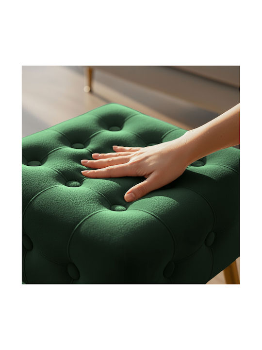 Living Room Stools Upholstered with Green Velvet 40x40x42cm