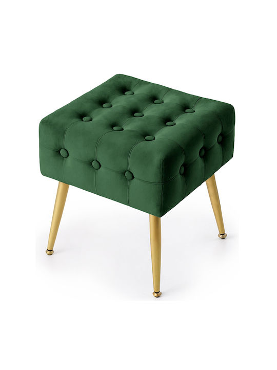 Living Room Stools Upholstered with Green Velvet 40x40x42cm