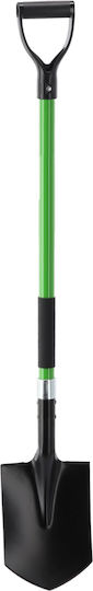 Lopată De Grădină Pentru Săpat Vârf Ascuțit 120 Cm Mâner Din Fibra De Sticlă Lamă Din Oțel Verde Negru