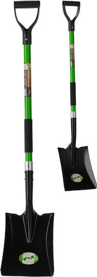 Lopată Nisip Sol Mâner Din Fibra De Sticlă 120 Cm Cap Din Oțel Vopsit Negru Verde