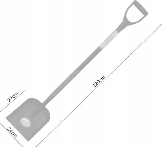 Lopată de Nisip Lamă Lată Mâner Tip D Oțel Acoperit cu Pulbere Mâner 120 Cm Verde Negru