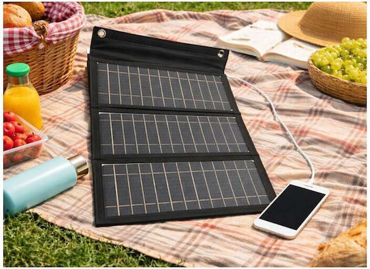 Αναδιπλούμενο Ηλιακό Panel Φορτιστής 20W με USB Output (Φορητών Συσκευών) (AT2777)