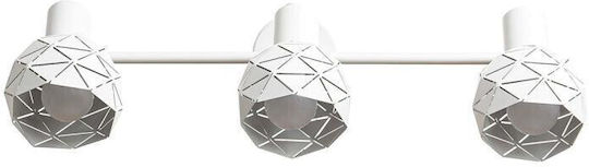 Light Prestige Тройно Спот с Цокъл E14 в Бял Цвят
