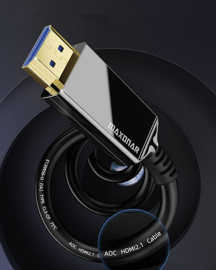 HDMI-Kabel 2.1 Optisches Glas 8K 15 M 48 Gbps Earc Ps5 Xbox