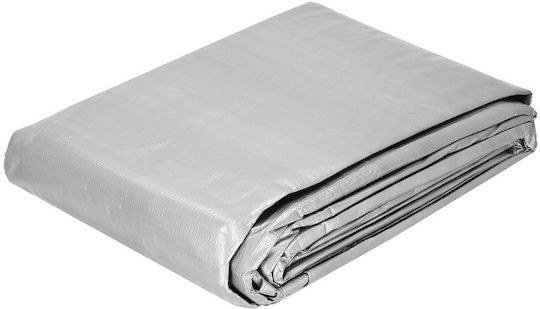 Pânză Impermeabilă De Acoperire 260gr/m² 8x6m Greu Tip Gri