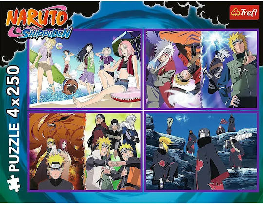 Trefl Puzzle Naruto Shippuden Adventures Naruto Uzumaki 4x250 Pieces 13339