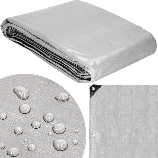 Waterproof Tarpaulin 260gr/m² 4x3m Heavy Duty Gray