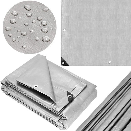 Waterproof Tarpaulin 260gr/m² 4x3m Heavy Duty Gray