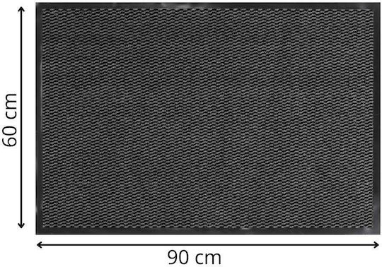 Pată de Intrare Antiderapantă Neagră 90x60 cm Grosime 4 mm