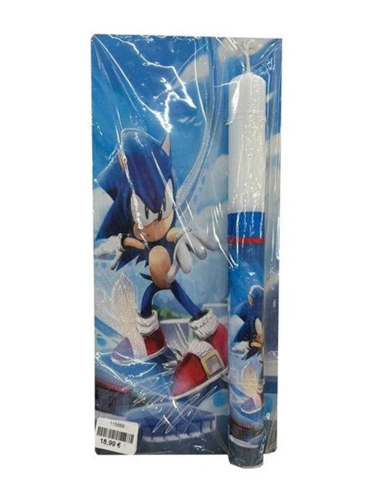Sonic Λαμπάδα Sonic the Hedgehog Στρογγυλή Μπλε