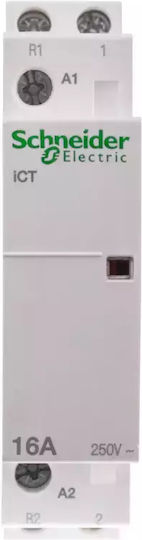 Schneider Electric Acti 9 iCT Релета На Релса Захранване 16A Двуполюсно С Напрежение 230V